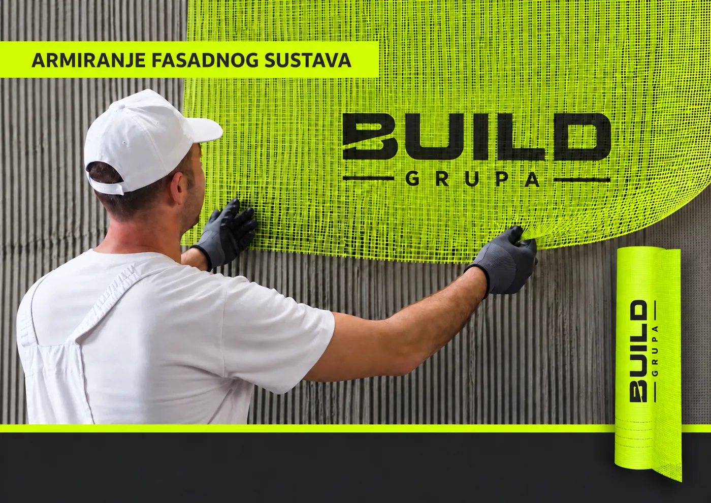 Ugradnja armirne mrežice u BUILD lime bojama