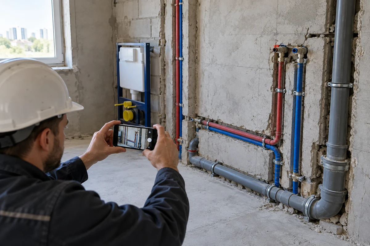 Fotografiranje instalacija prije zatvaranja zidova
