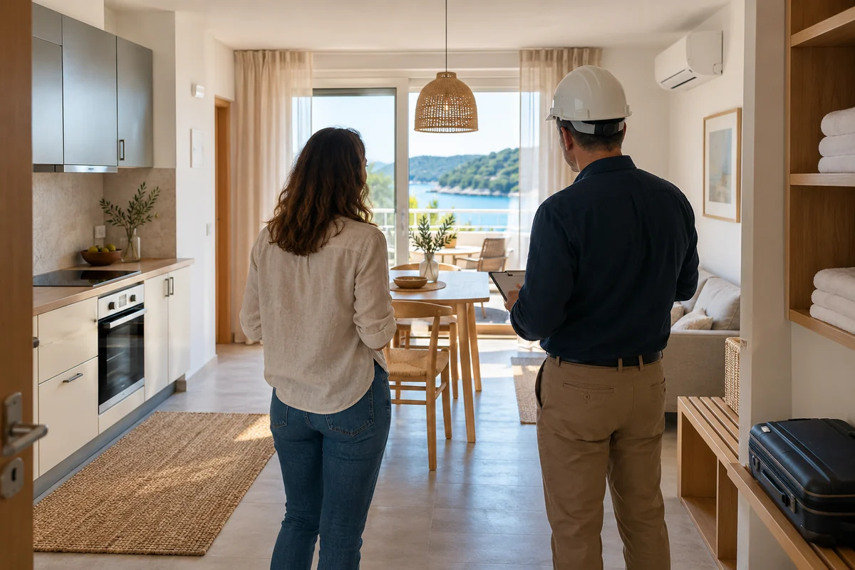 Završni pregled uređenog apartmana prije dolaska gostiju